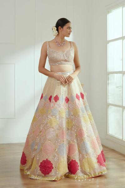 Coral Mist Lehenga